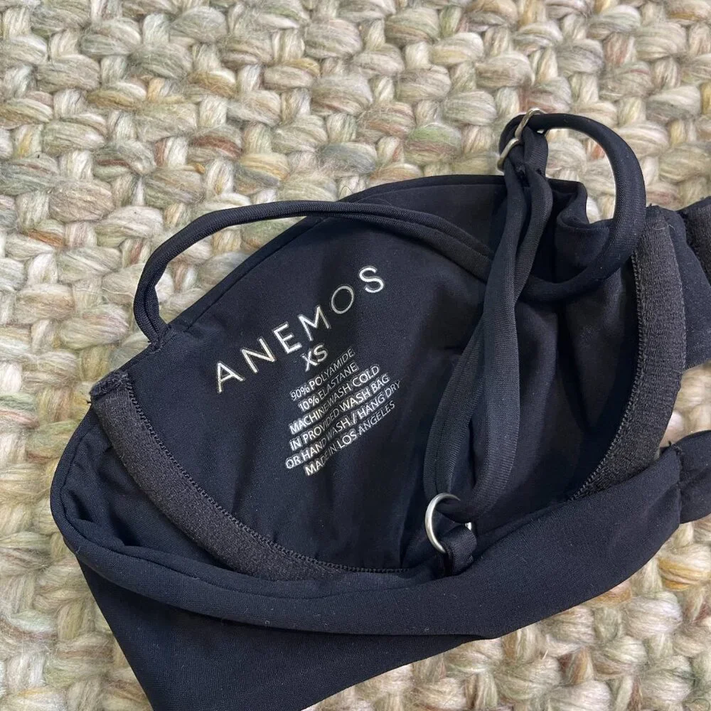 Anemos Balconette Underwire Bikini Top Black Size XS Revolve Designer Swim